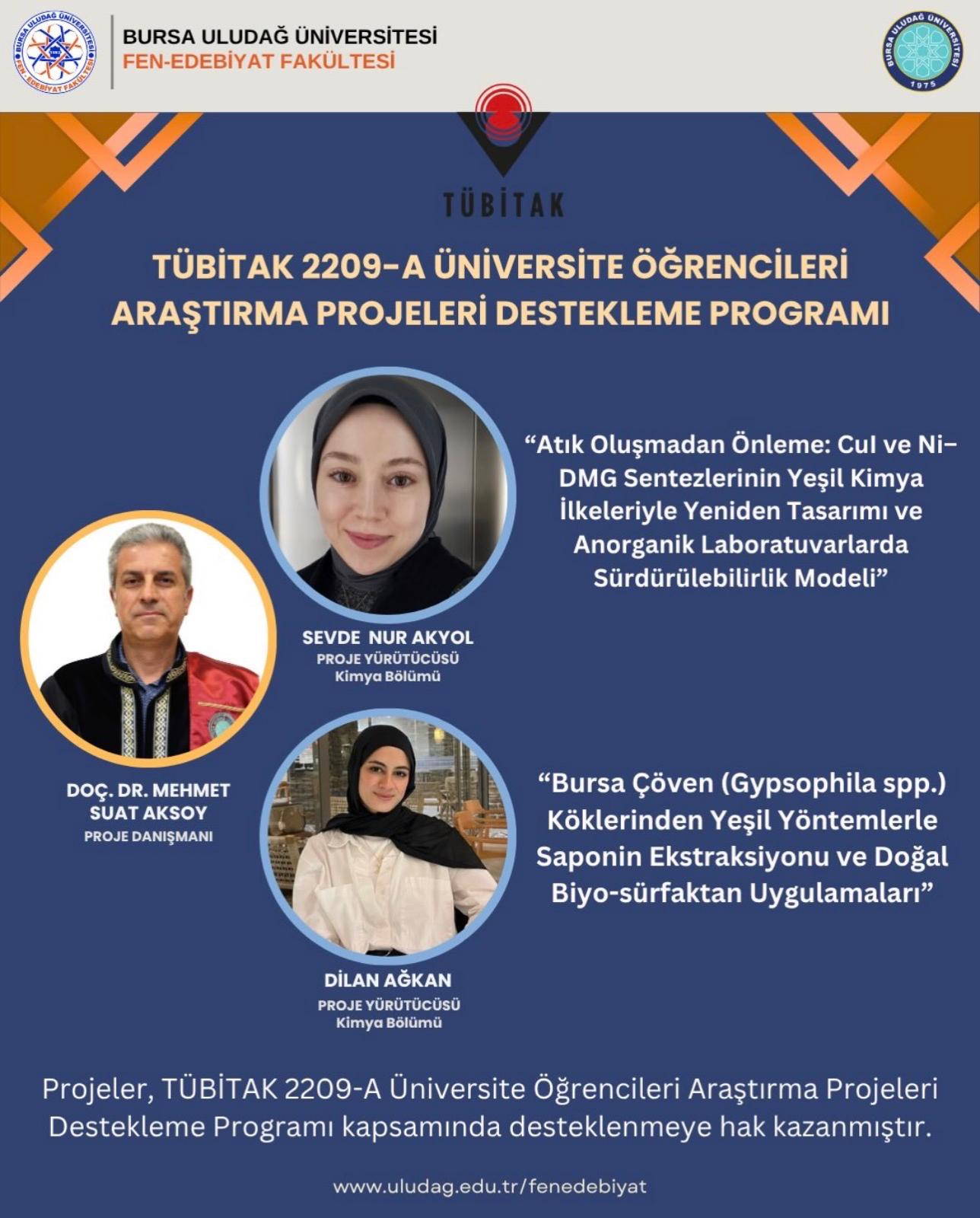 Bölümümüzden TÜBİTAK 2209-A/B Programında Başarı